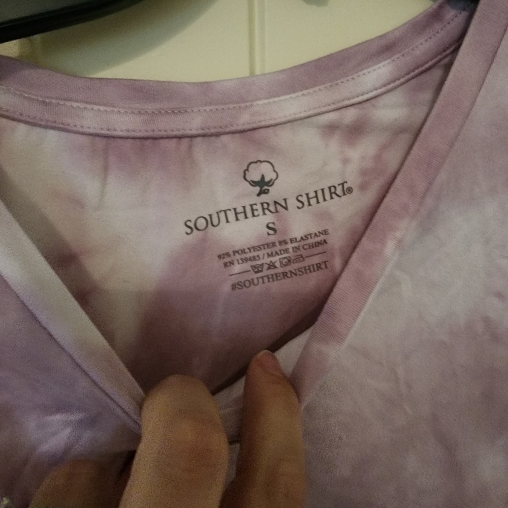 Southern Shirt Cropped Style Purple Tie-Dye T-Shirt Size Small - Picture 3 of 4